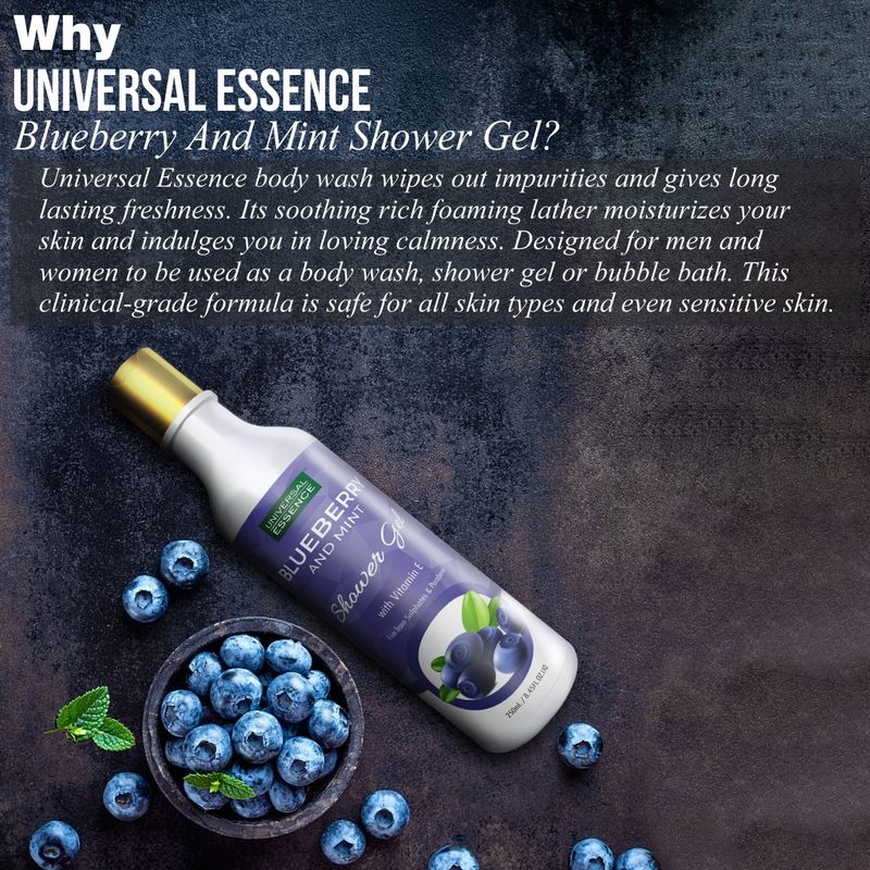 Blueberry & Mint Shower Gel For Men & Women 250 ML